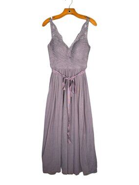 Anthropologie Hitherto Fluer Mesh Maxi Dress Purple Special Occasiom Bridemaid 4